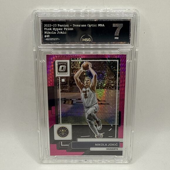 2022-23 Panini Donruss Optic - Hyper Pink Prizm #48 Nikola Jokić NBA Graded 7 - Picture 1 of 2